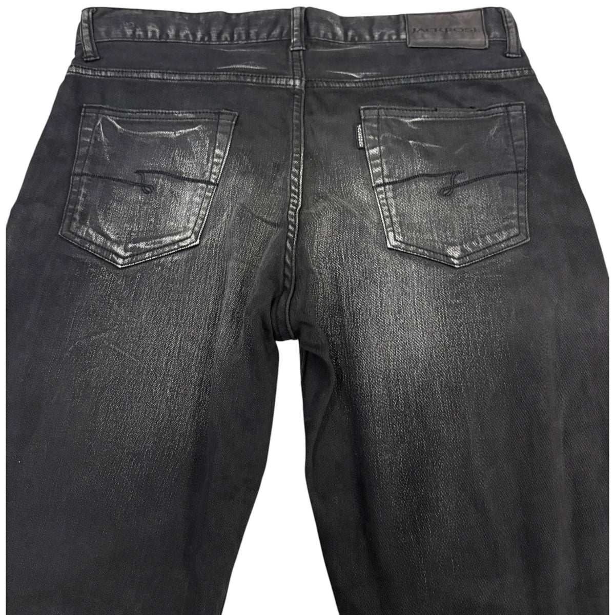 Jackrose black fade wash bootcut denim jeans