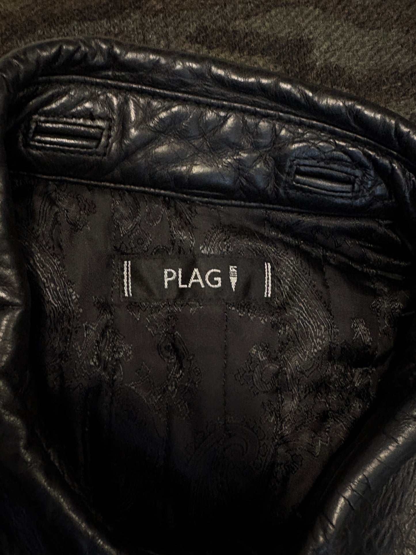 Plag hybrid camo lambskin leather jacket