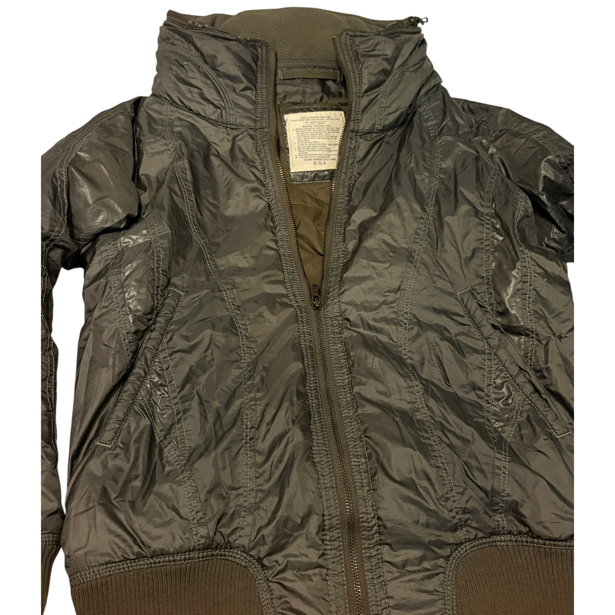 Goa khaki bono hood nylon windbreaker jacket