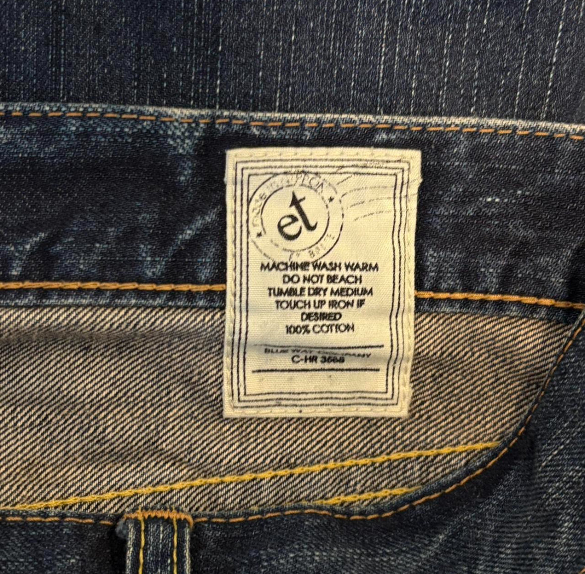 Japanese Brand blue denim gradient wash jeans