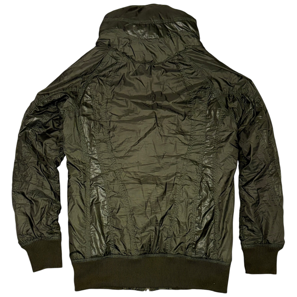 Goa khaki bono hood nylon windbreaker jacket