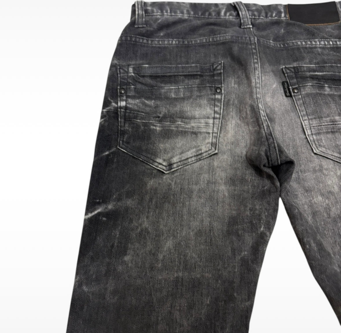 Tornado Mart black claw mark gradient streak denim jeans
