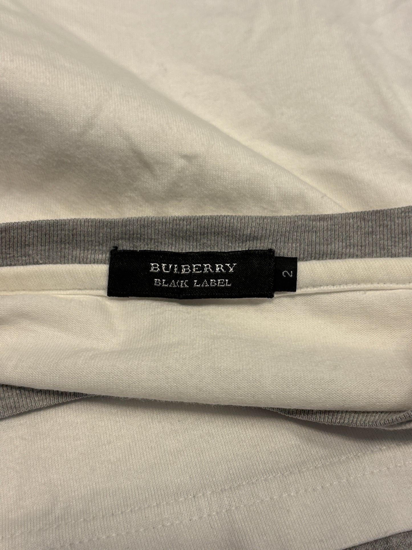 Burberry Black Label white double layer longsleeve T-shirt