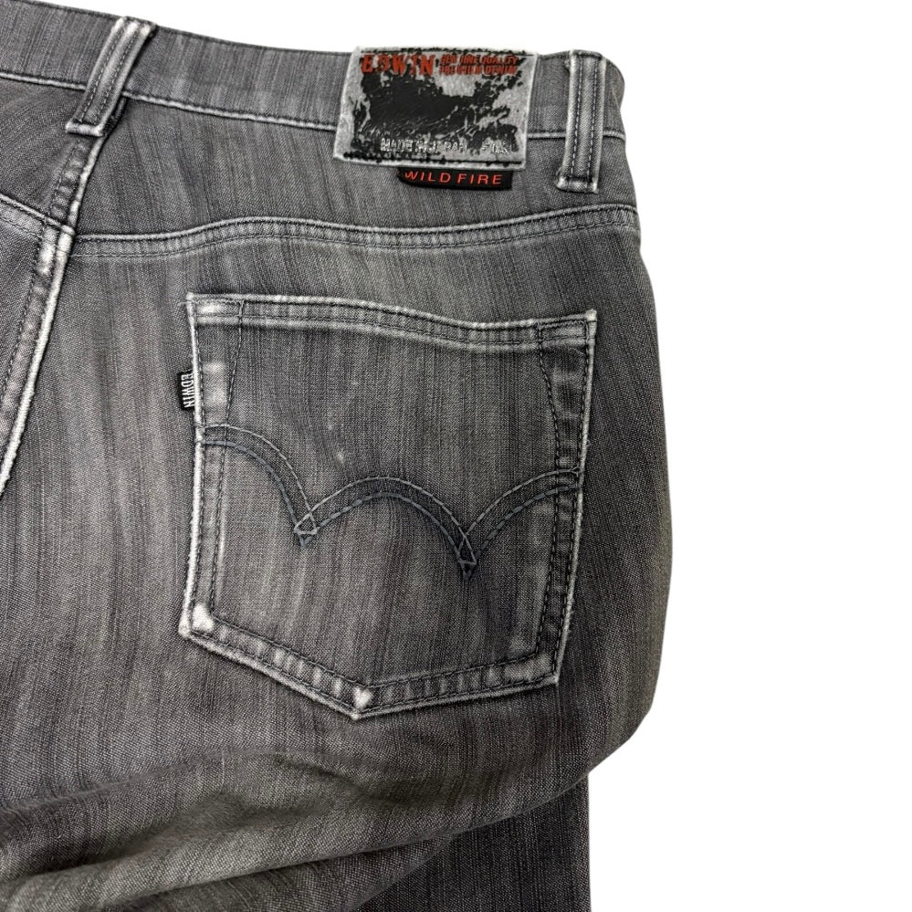 Japanese brand Edwin grey marble wash denim jeans