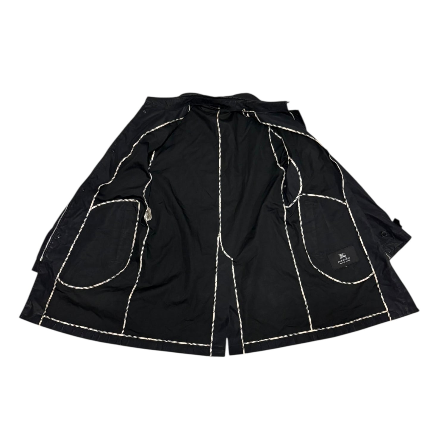 Burberry Black Label (JP exclusive line) black denim trench coat