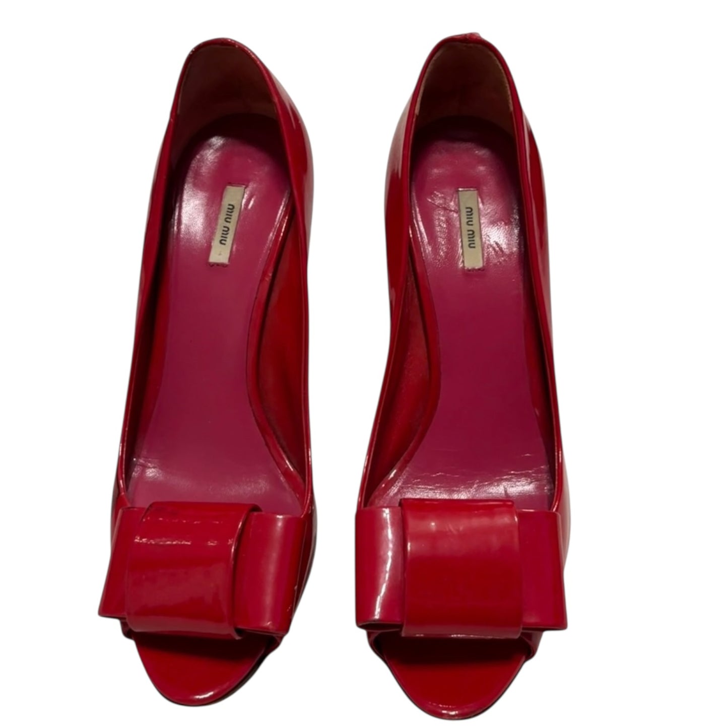 Miu Miu red bow heels