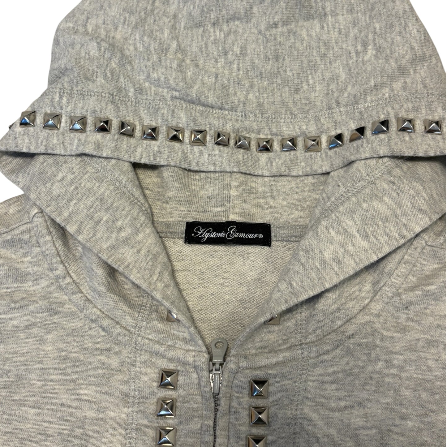 Hysteric Glamour studded grey zip hoodie