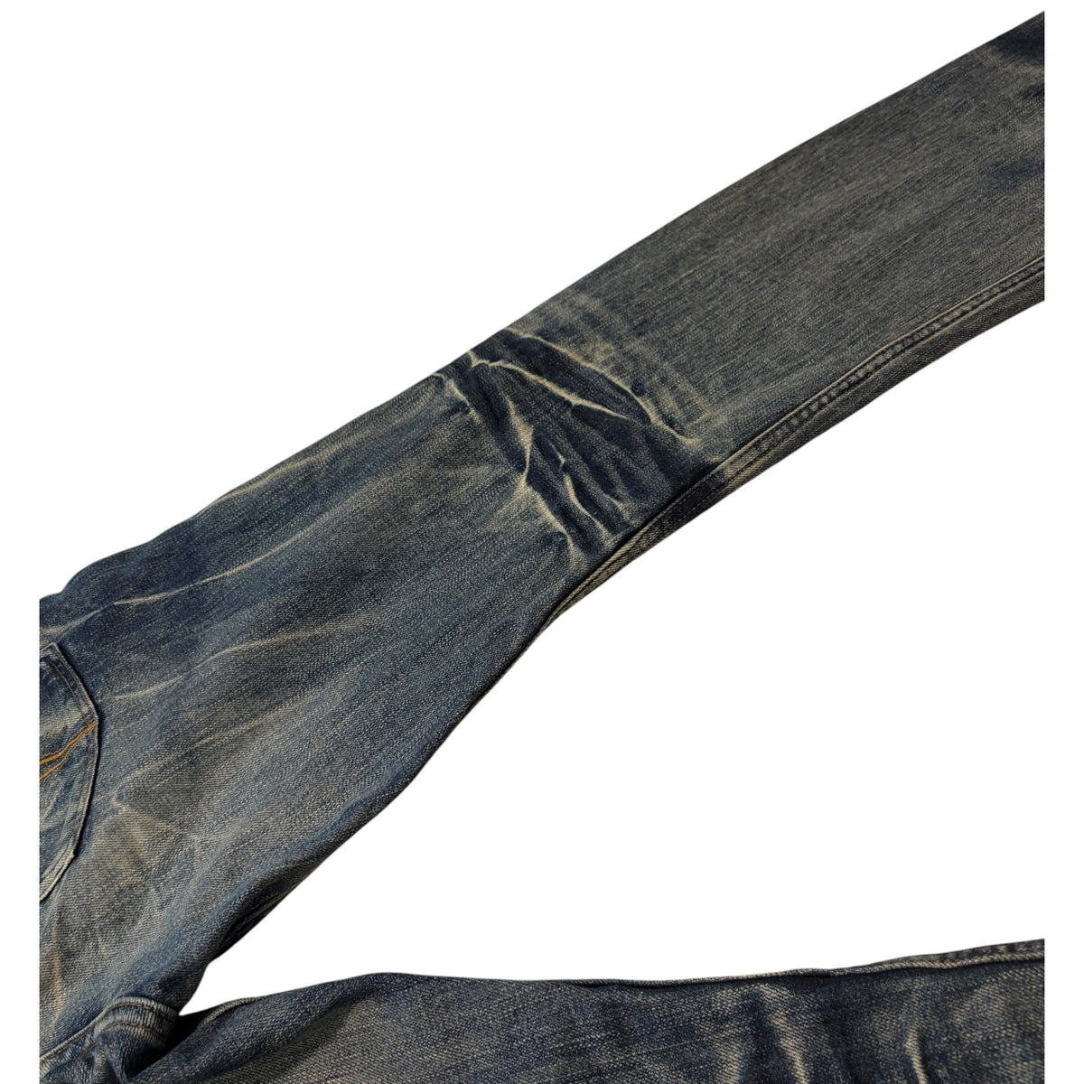 Jackrose blue whiskered washed bootcut denim jeans