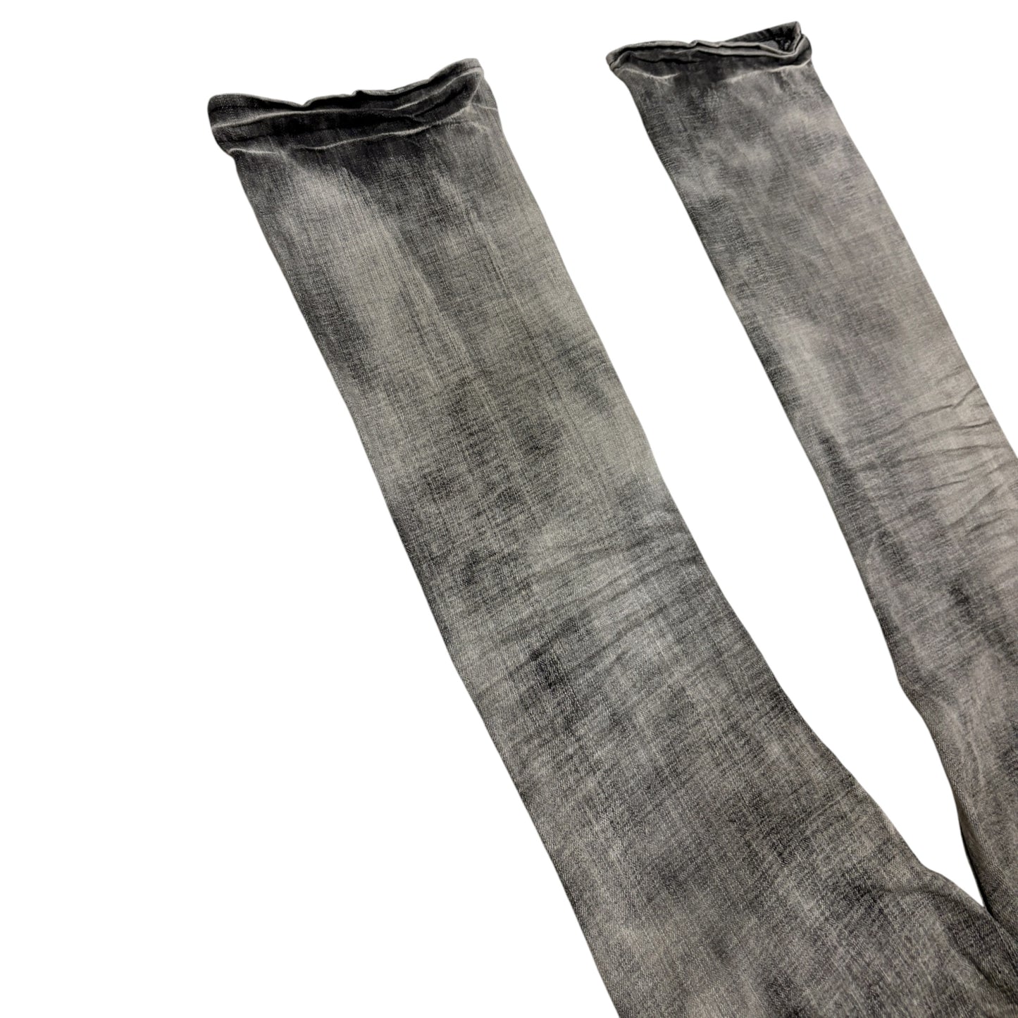 Black Baccara distressed grey face wash bootcut jeans