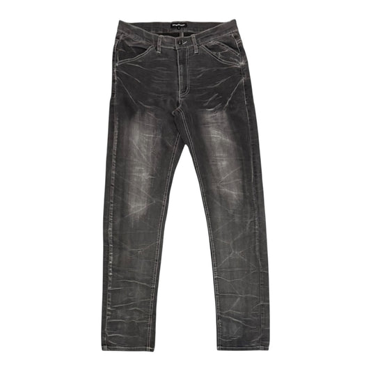 Semantic Design grey claw mark streaked fade wash lightweight denim jeans