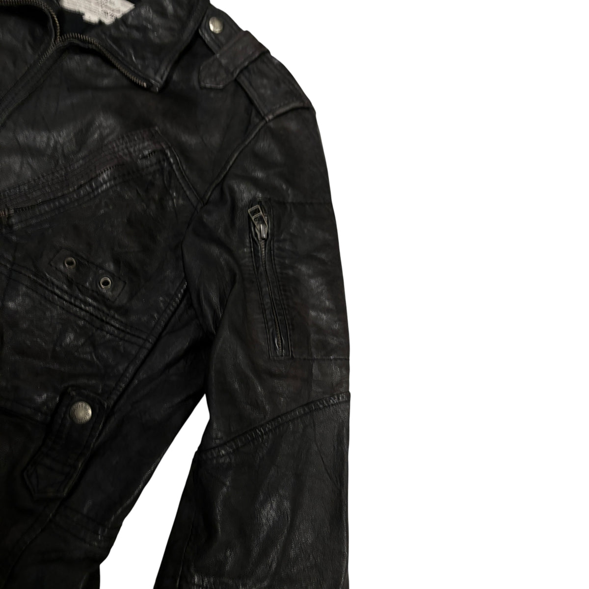Avirex Japanese exclusive multipocket detailed lambskin leather jacket