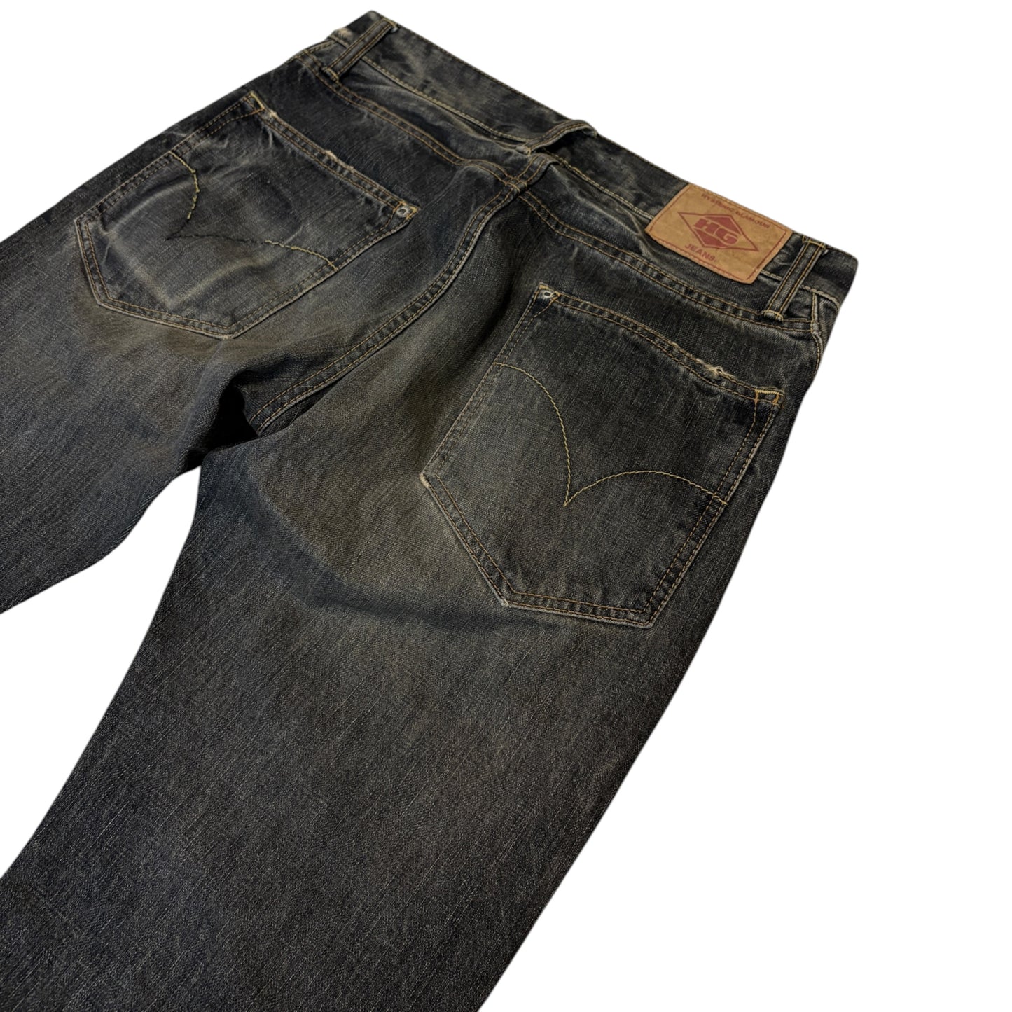 Hysteric Glamour grey studded denim jeans