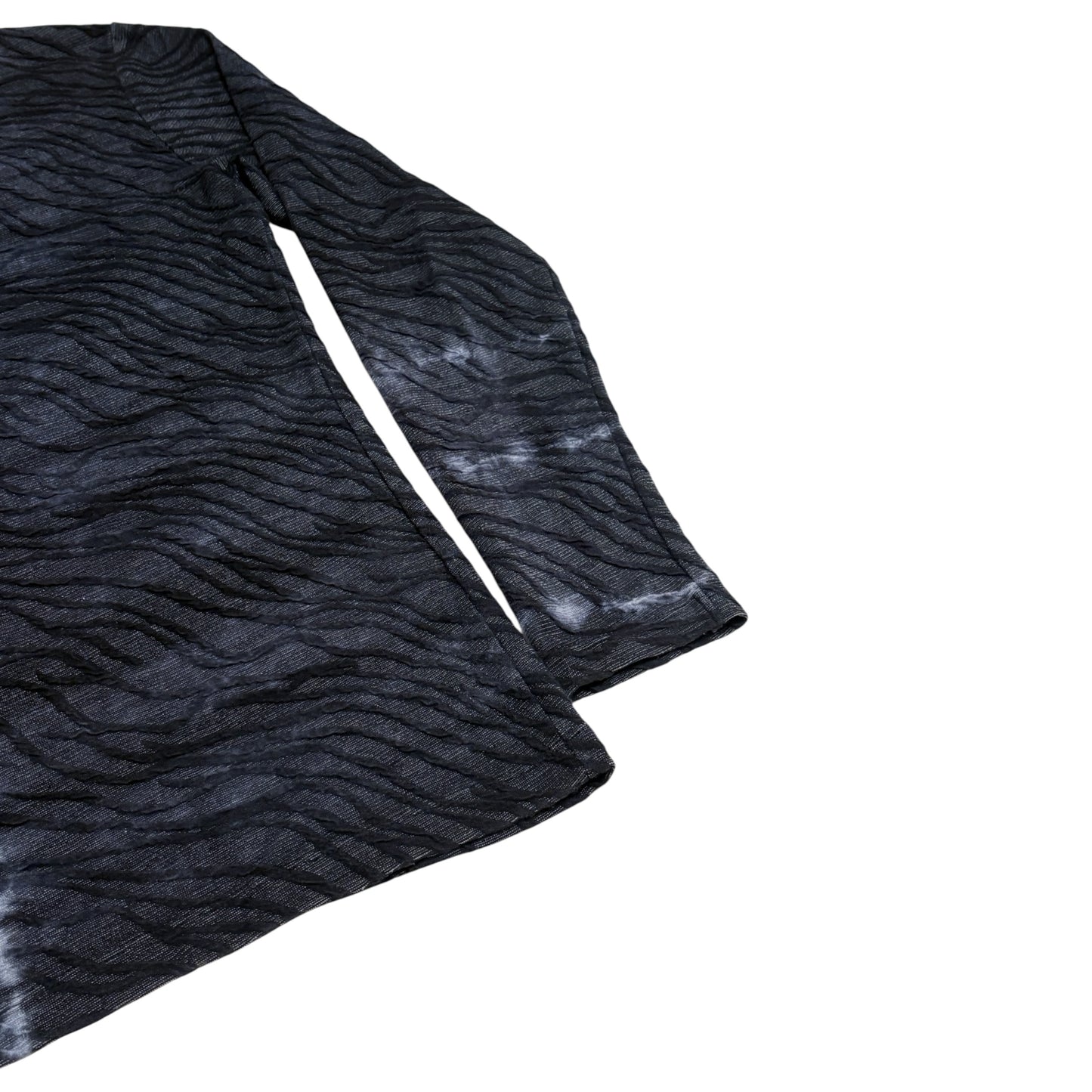 Nicole Club two tone navy tribal textured longsleeve T-shirt