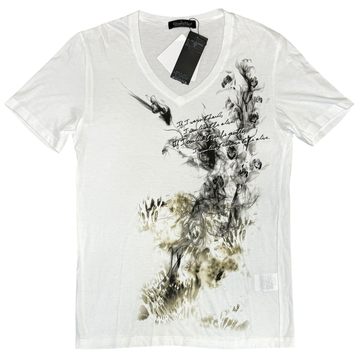 Tornado Mart white floral design  T-shirt