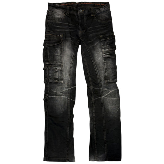 Nicole Club black multipocket cargo denim jeans