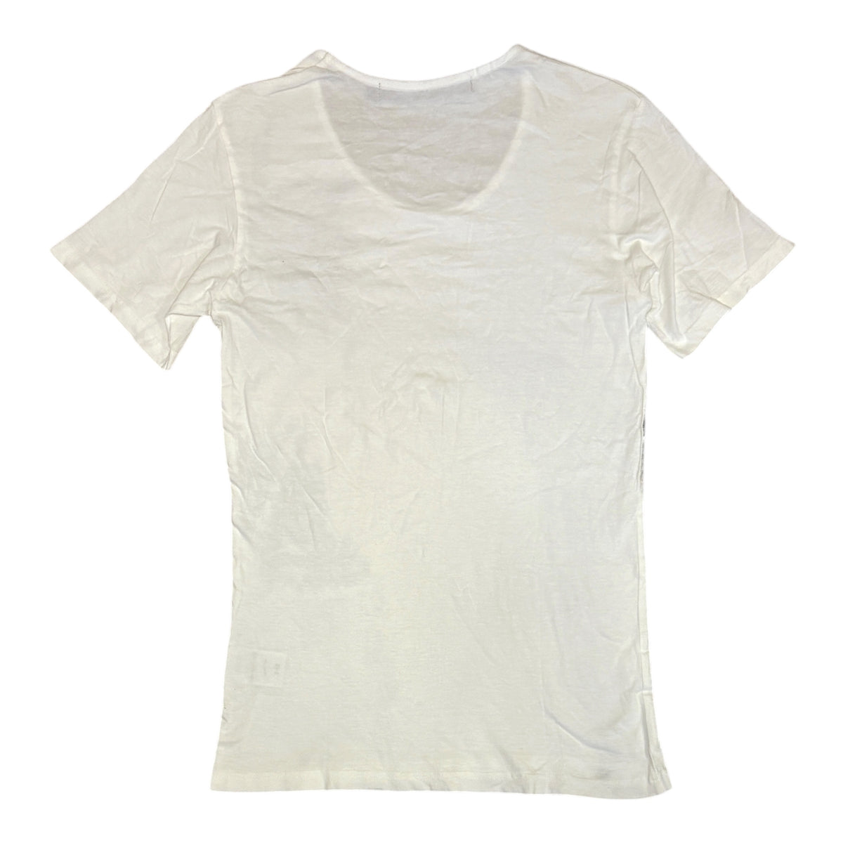Schlussel palm tree floral graphic white V-neck T-shirt