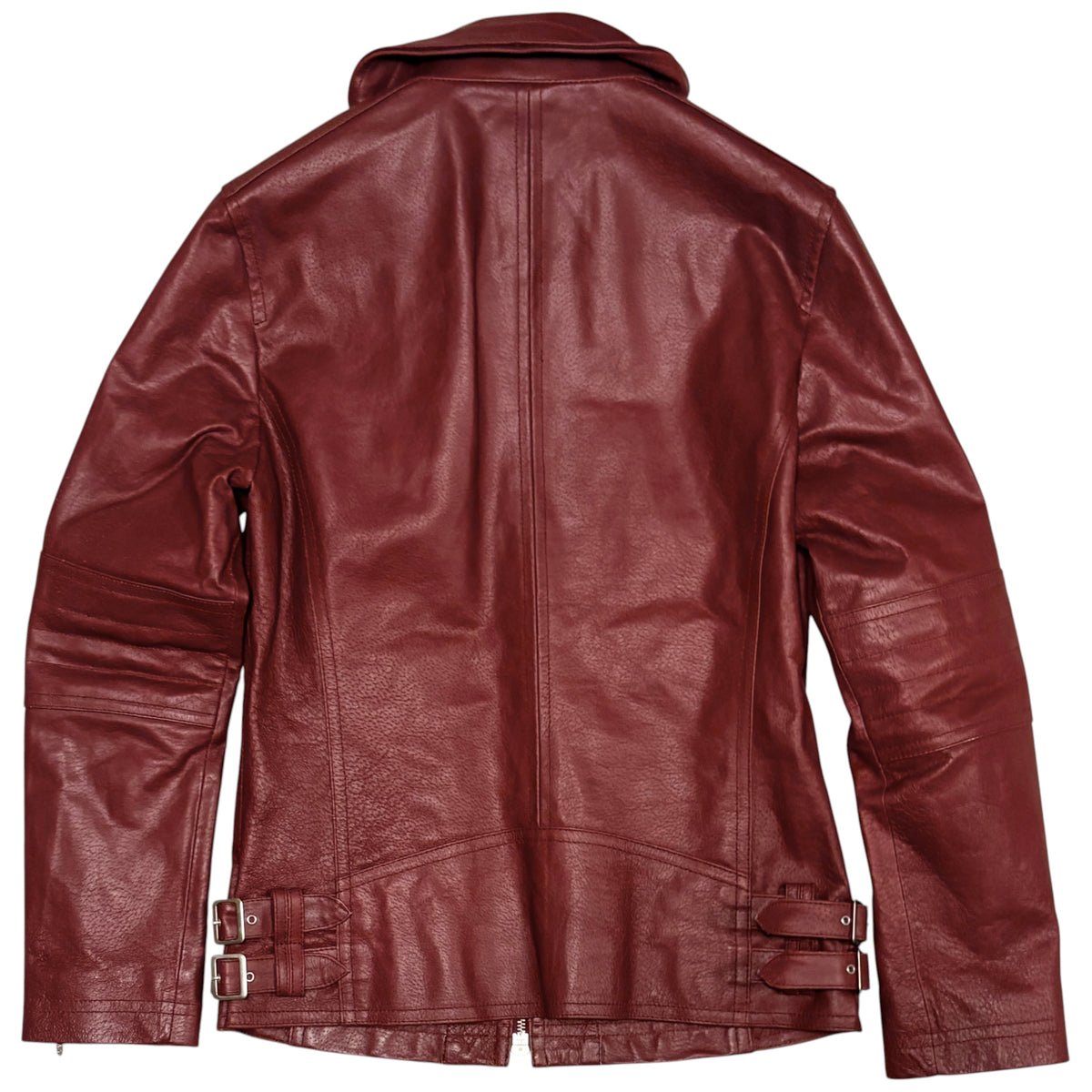 Atelier Sab Men (A.S.M) burgundy red multizip buffalo leather jacket