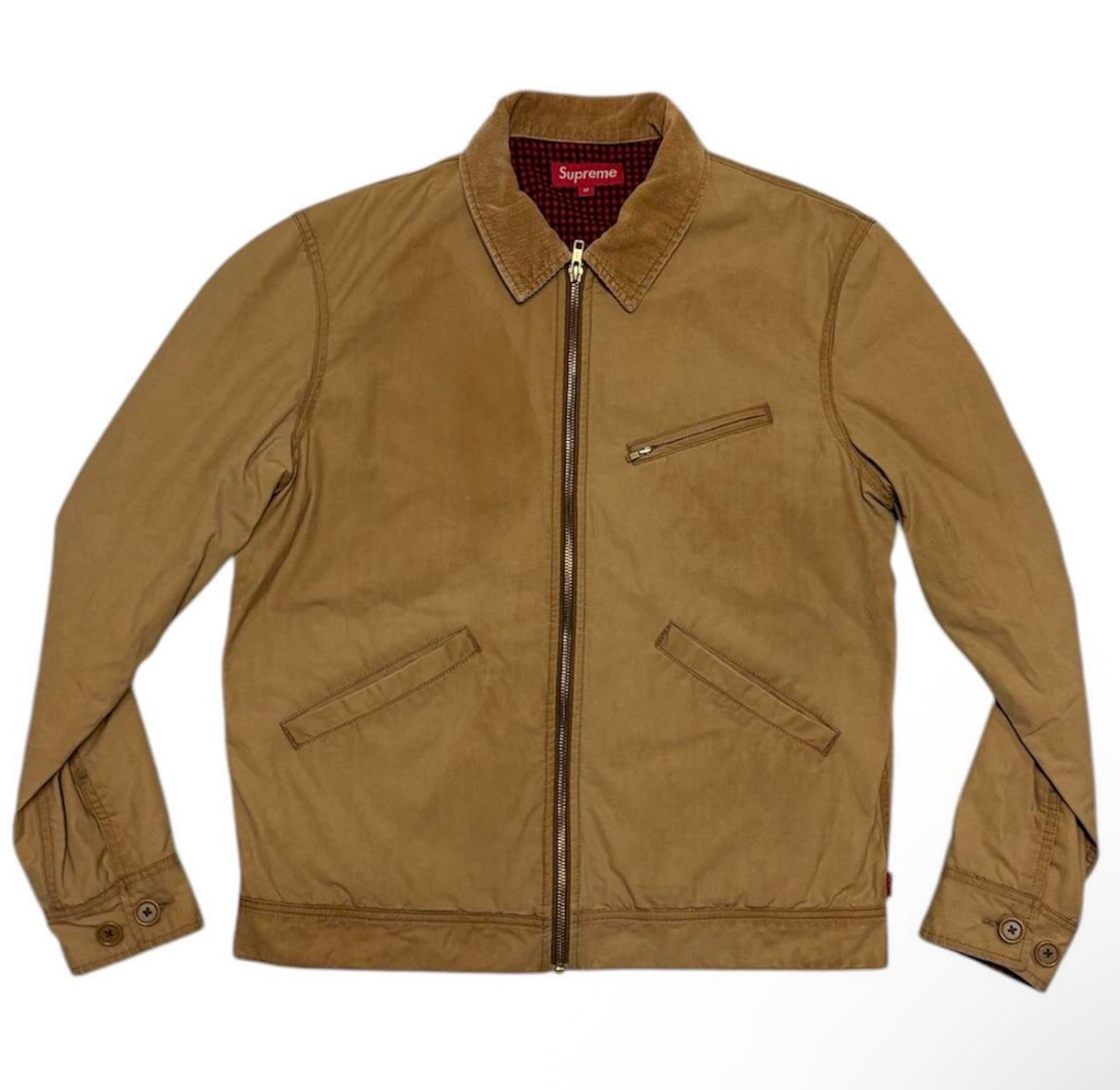 Supreme tan brown cotton work jacket