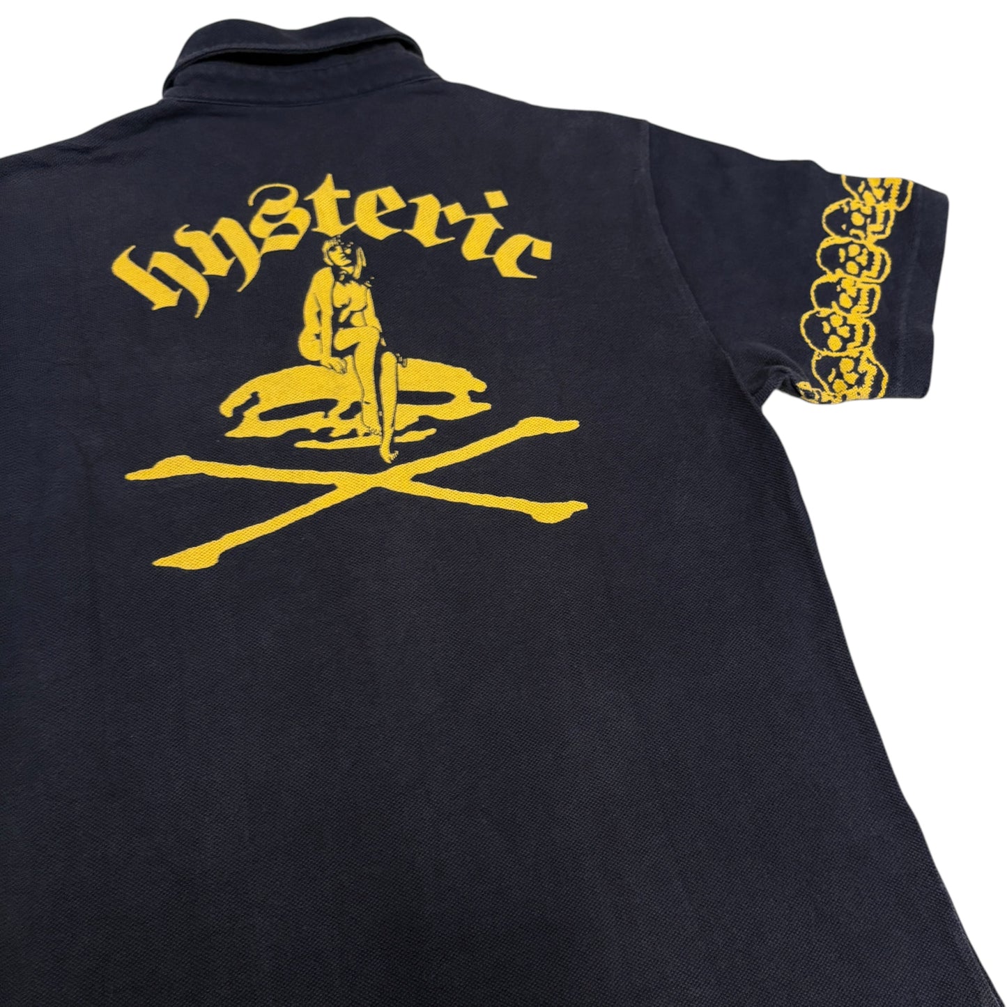 Hysteric Glamour navy skull polo T-shirt (RARE)