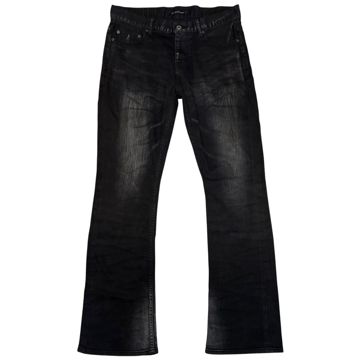 Jackrose black fade wash bootcut denim jeans