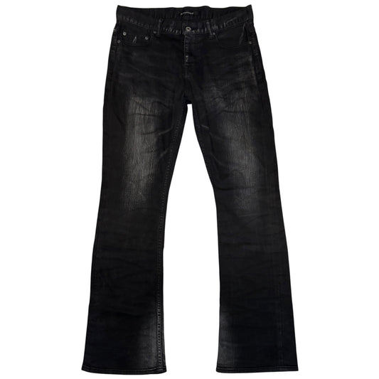 Jackrose black fade wash bootcut denim jeans