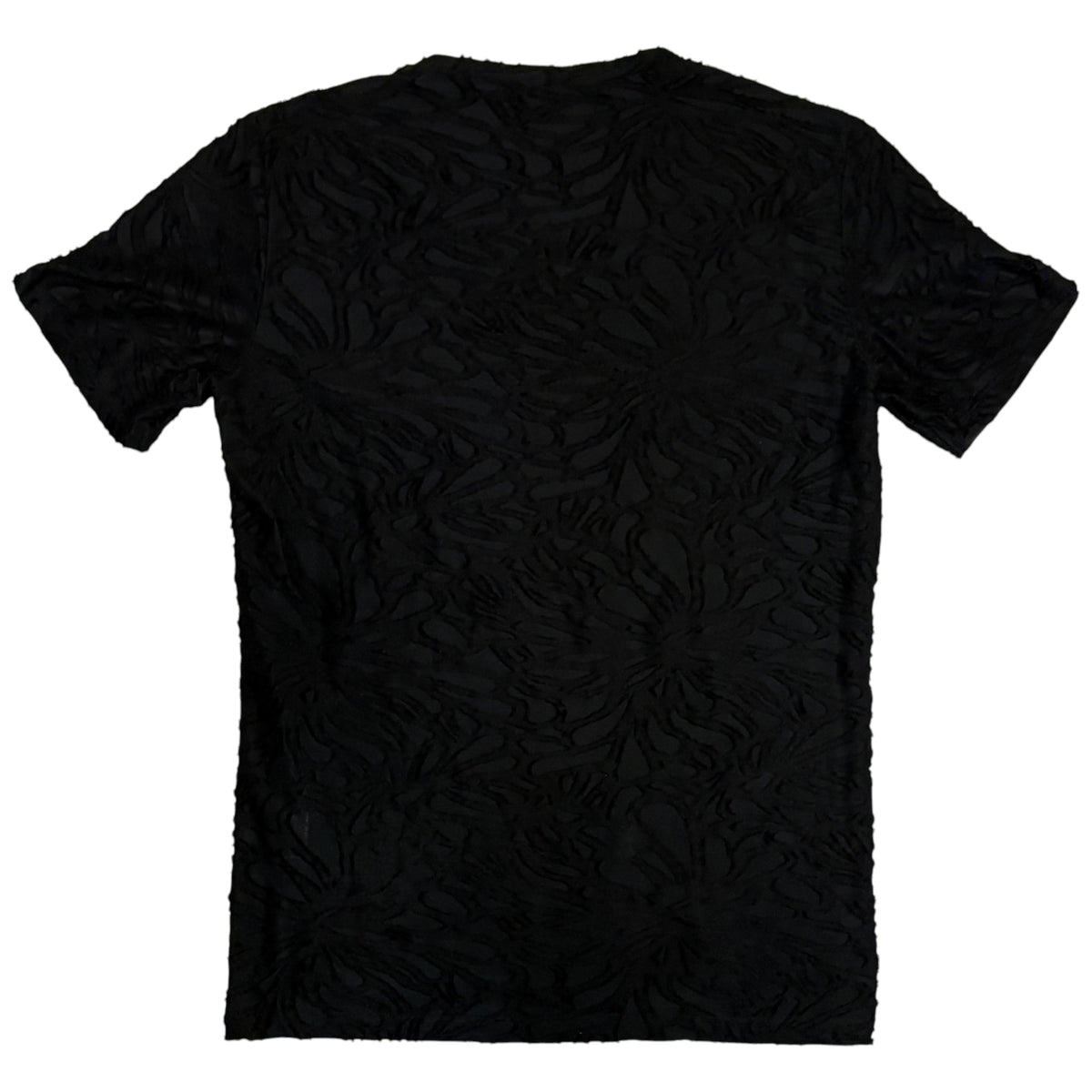 Tornado Mart black web knit layered T-shirt