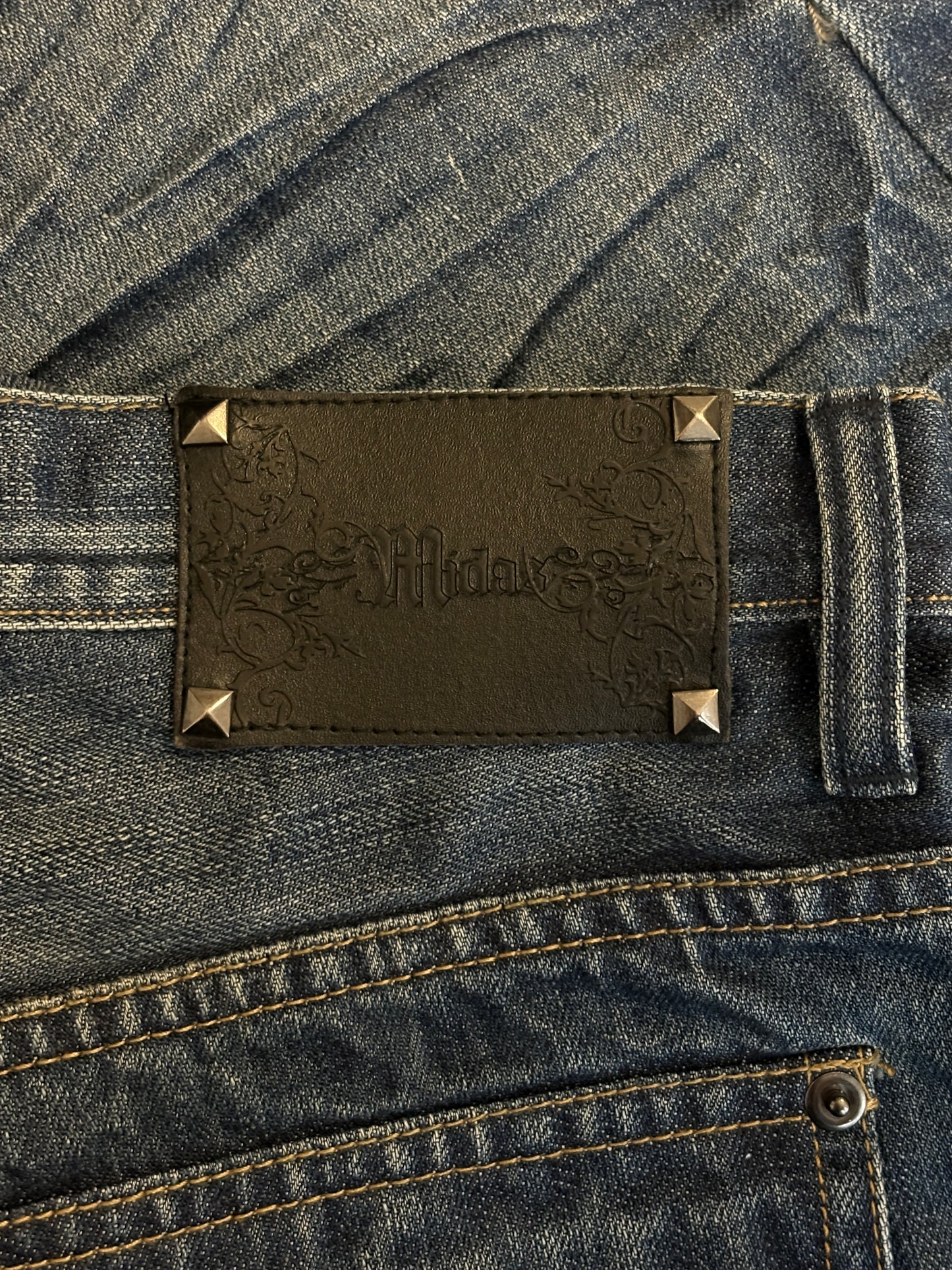 Midas snake wash bootcuts denim