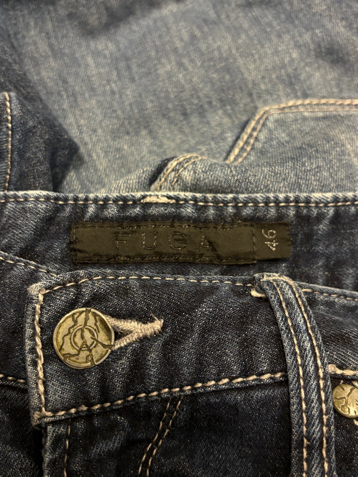 Fuga whiskered blue fade wash bootcut denim jeans