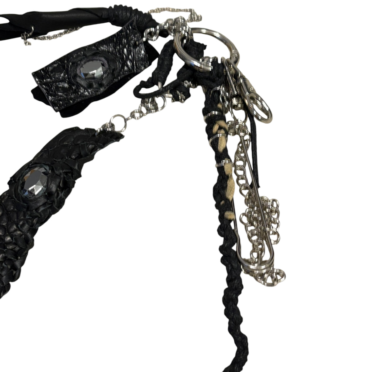 Japanese handmade feather charm w/ crocodile claw details
