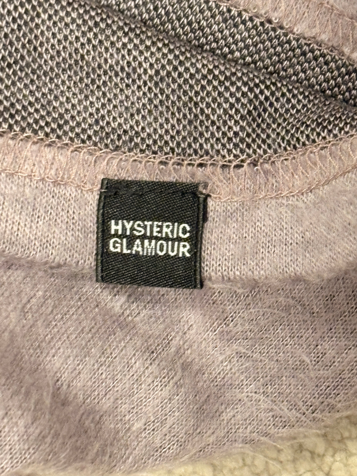 Hysteric Glamour light pink magenta skull cotton knit longsleeve T-shirt