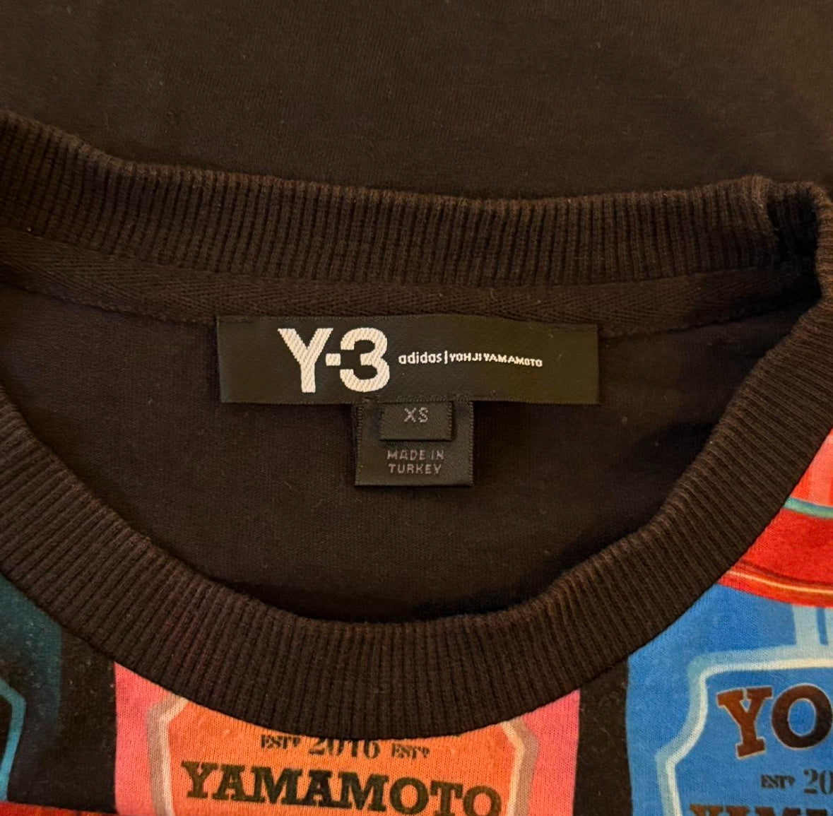 Yohji Yamamoto x adidas black tomato soup T-shirt