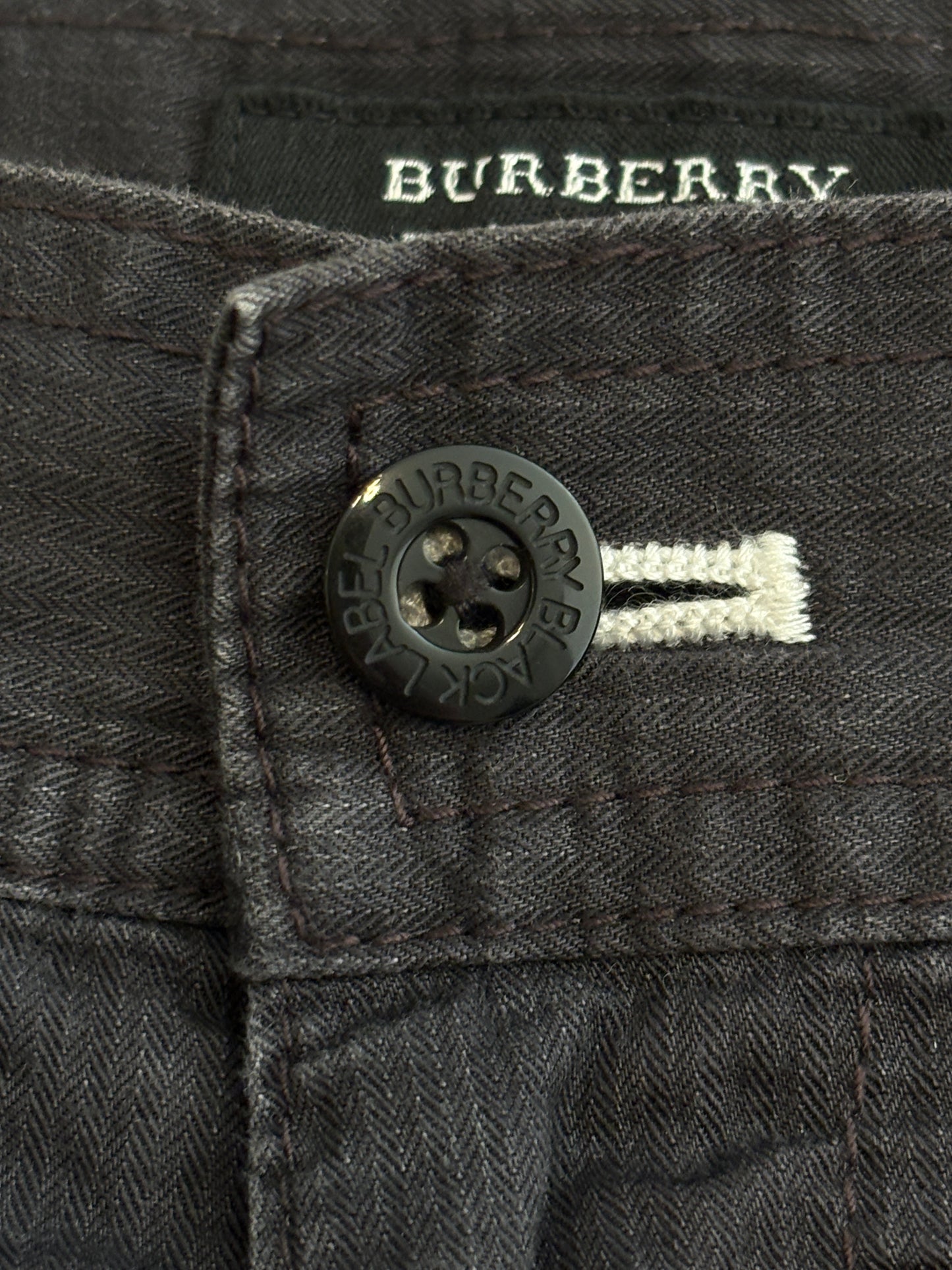 Burberry Black Label black cargo utility multipocket shorts