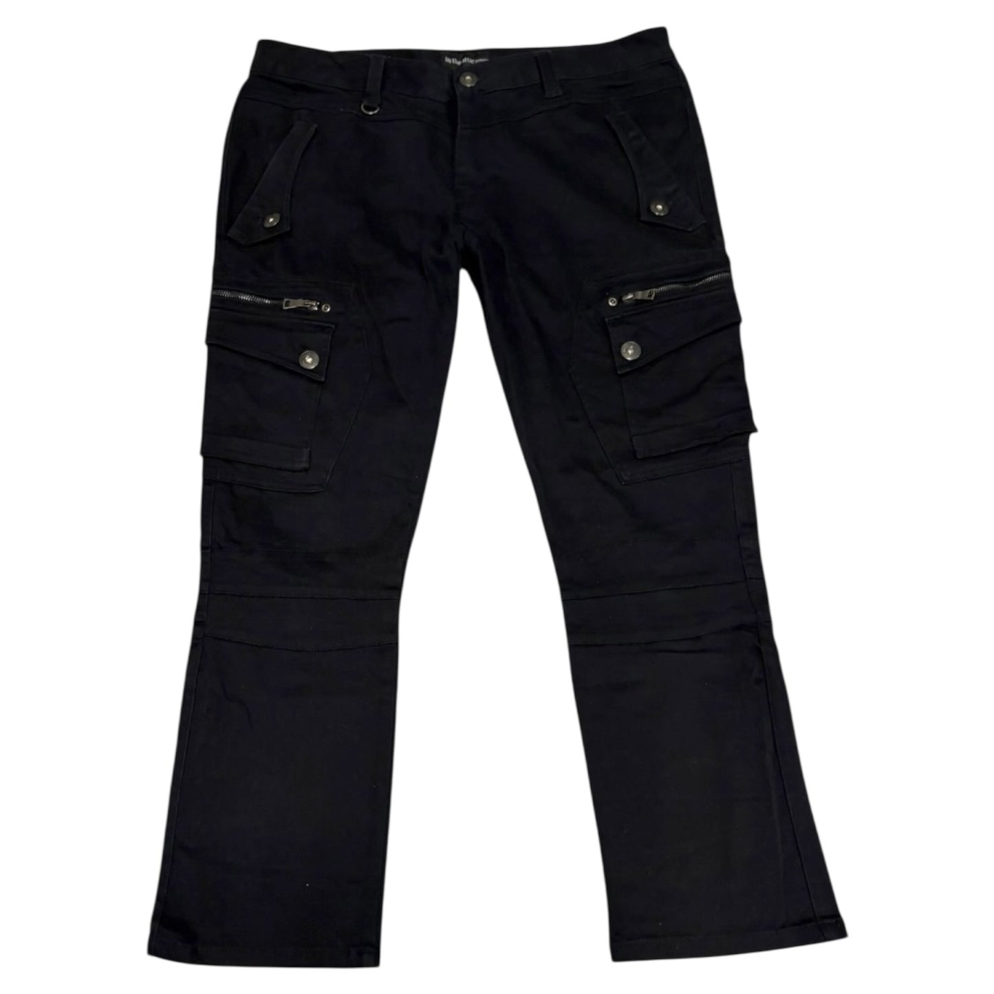 Japanese brand In The Attic black biker cargo jeans