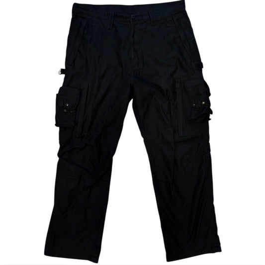 Avirex P.D.W black wide leg cargo pants