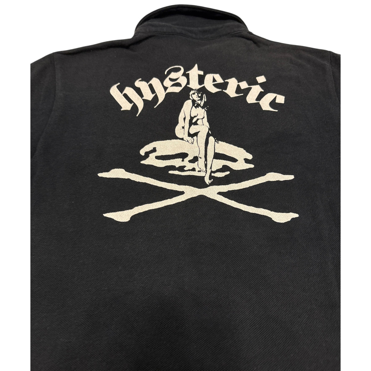 Hysteric Glamour black skull polo T-shirt