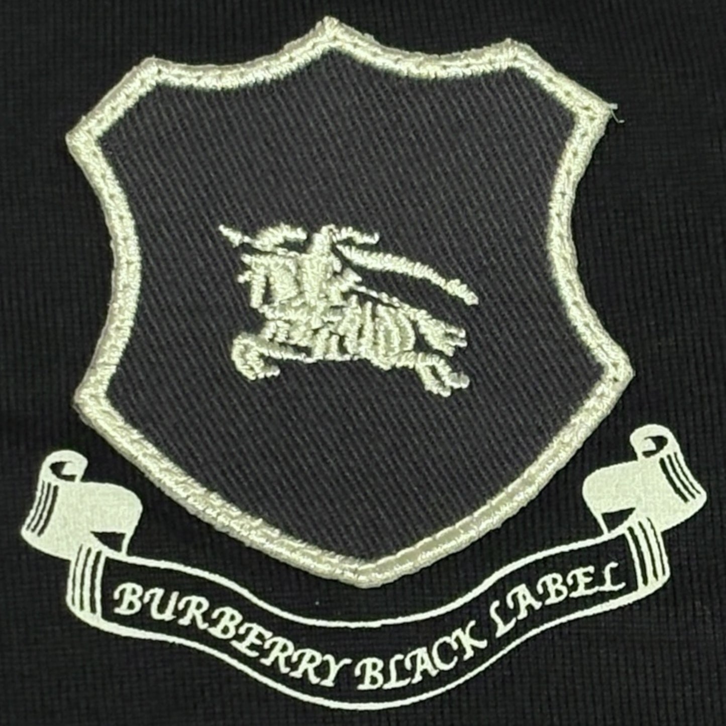 Burberry Black Label embroided badge polo T-shirt