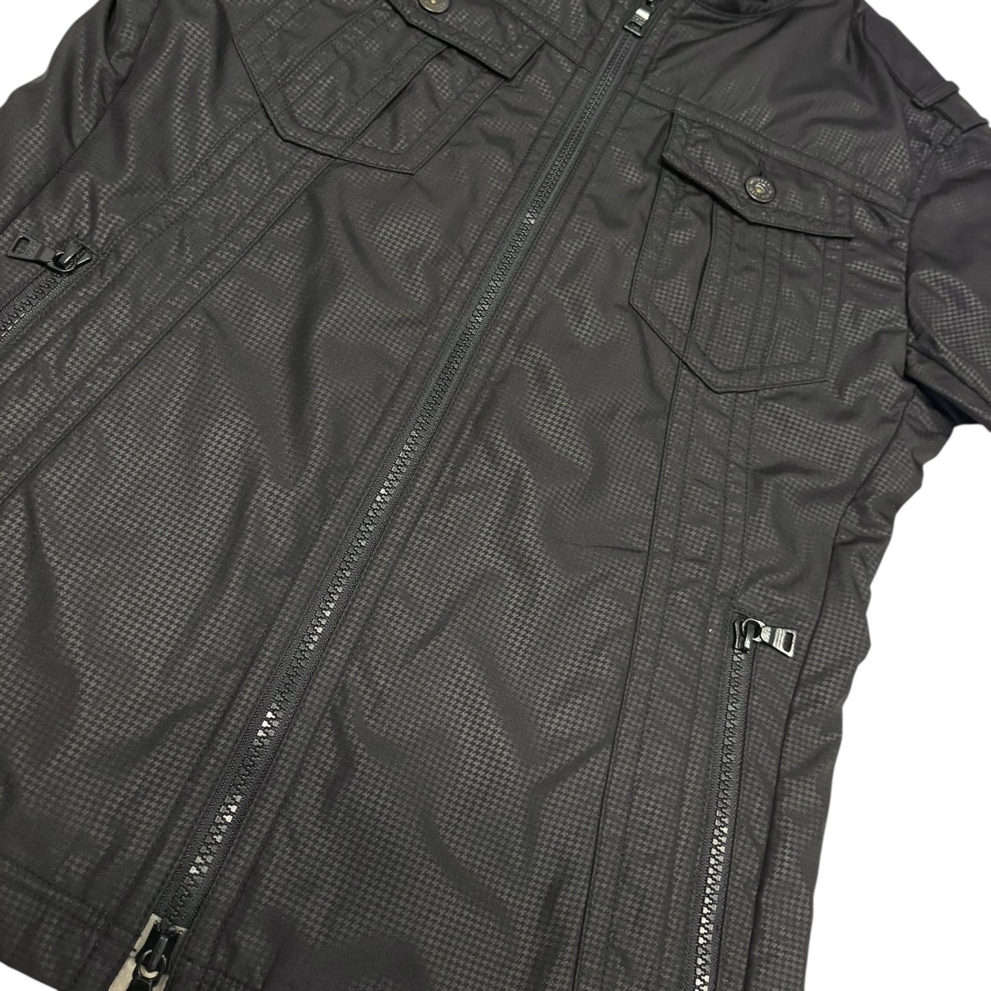 Burberry Black Label (JP exclusive line) black check windbreaker jacket