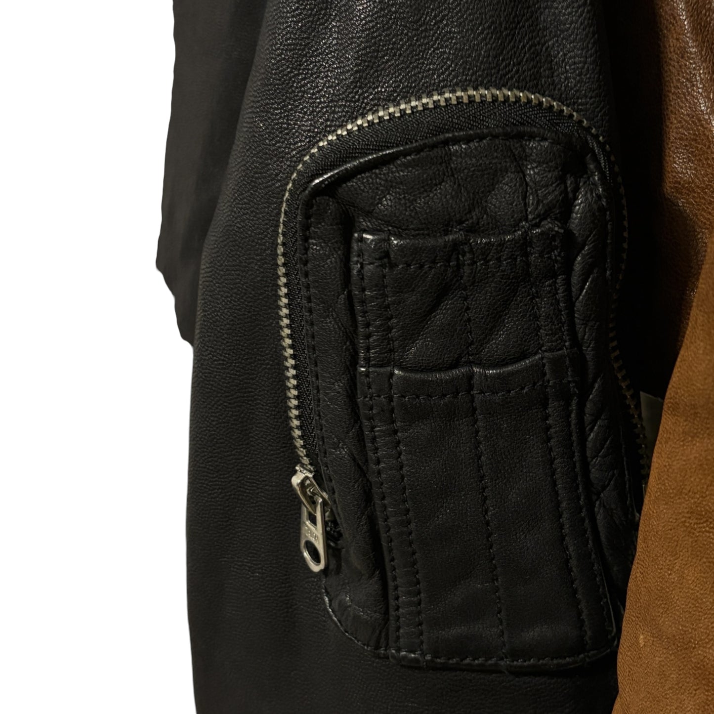 Katharine Hamnett goat leather bomber jacket