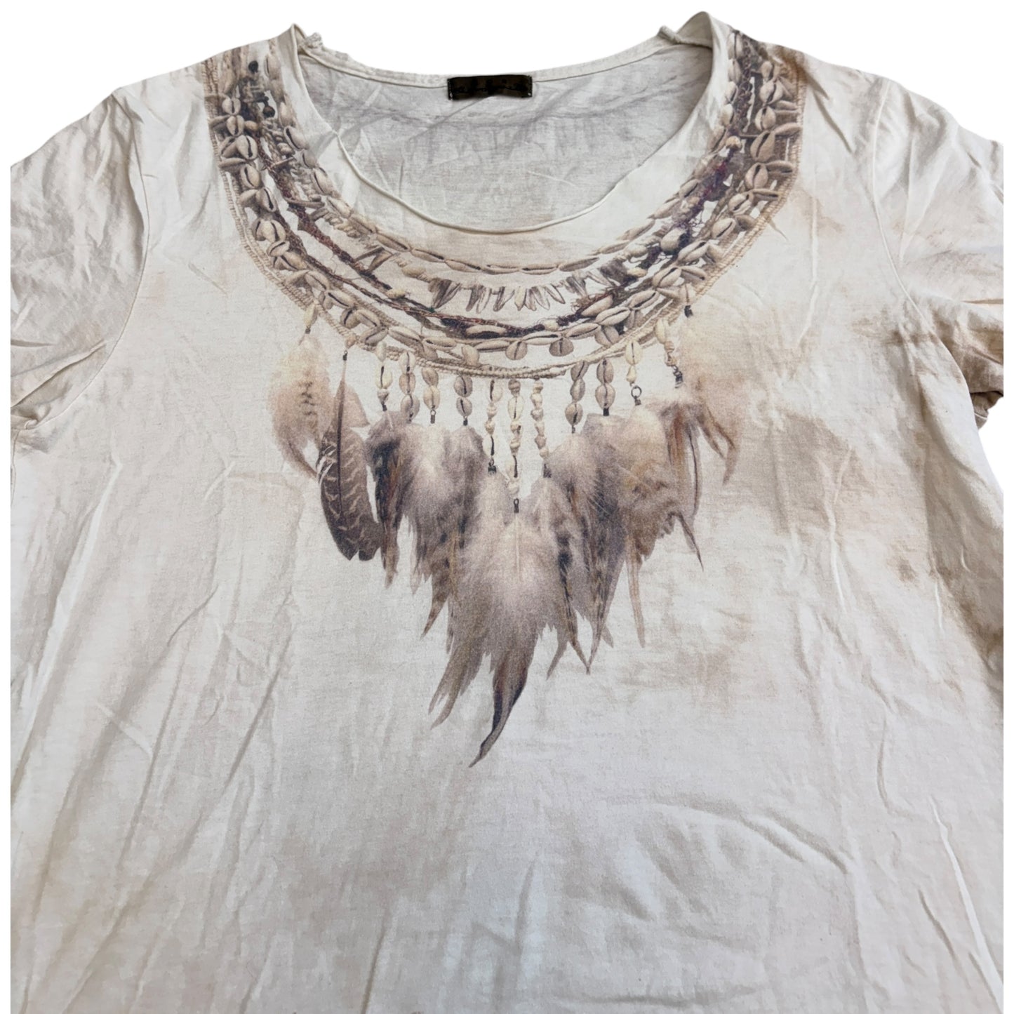 Goa tribal feather necklace T-shirt