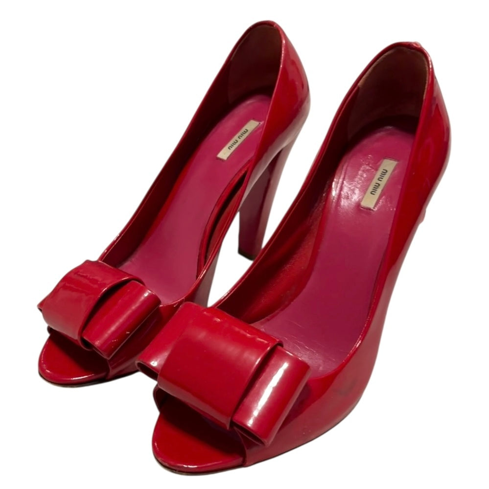 Miu Miu red bow heels