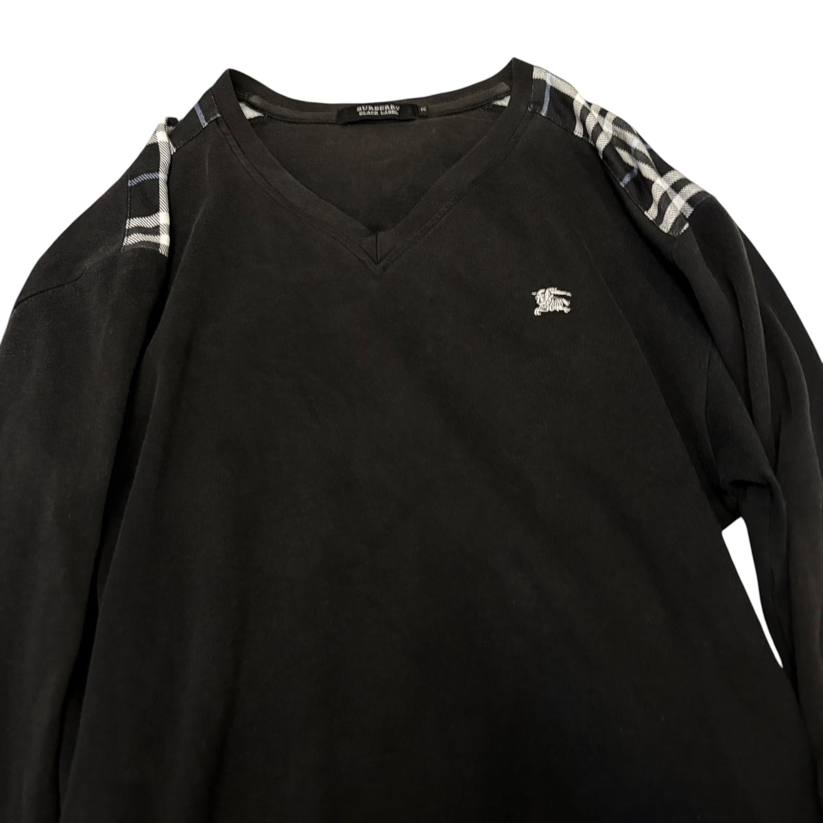 Burberry Black Label nova check shoulder longsleeve T-shirt