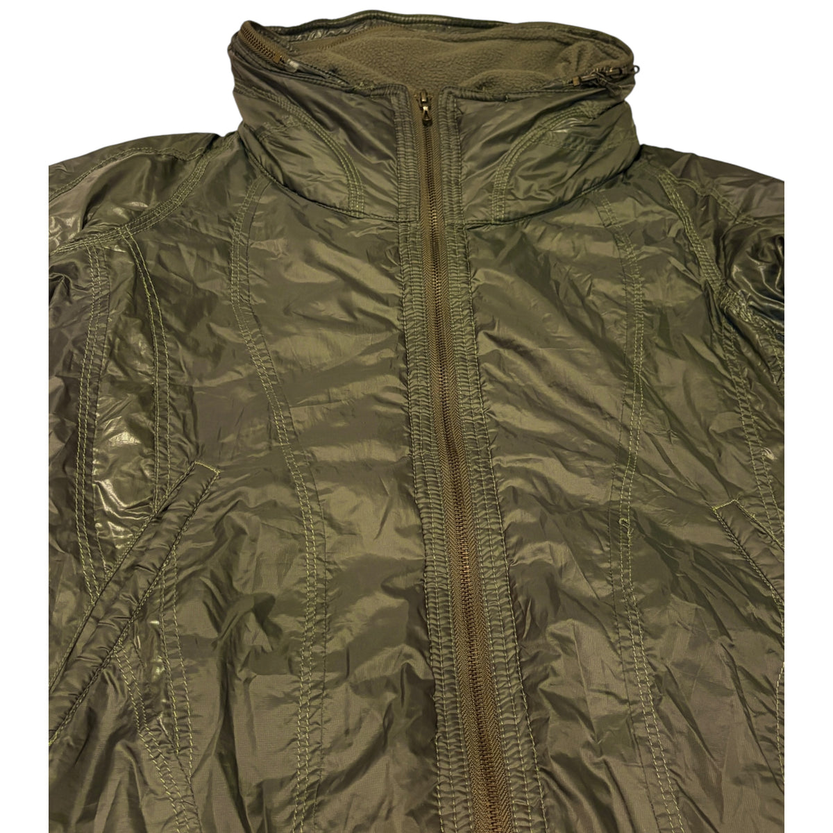 Goa khaki bono hood nylon windbreaker jacket
