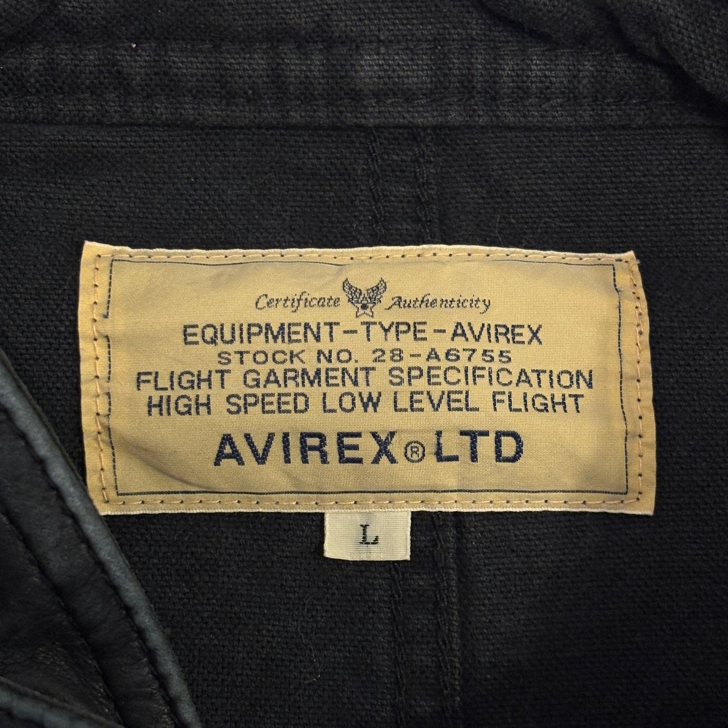 Avirex asymmetric multizip leather pocket denim jacket