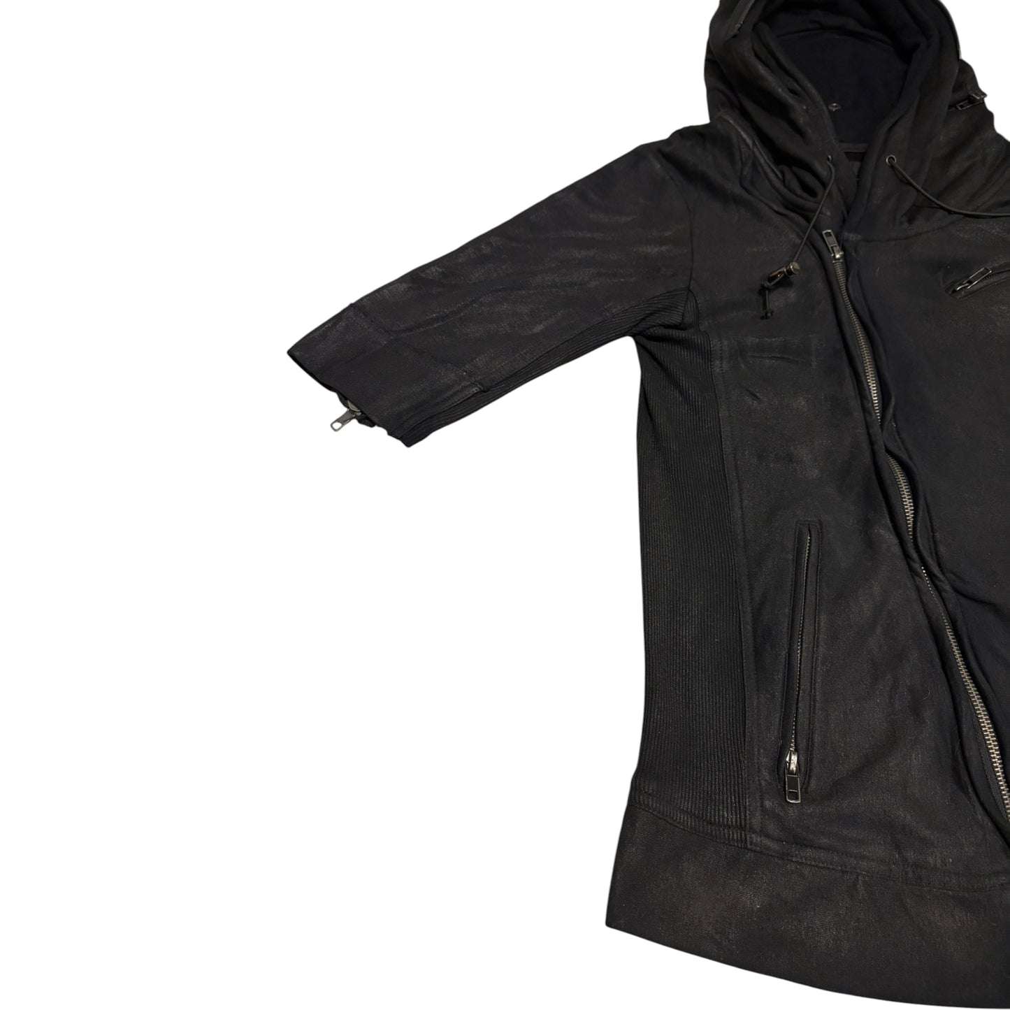 Buffalo Bobs asymmetric multizip ninja hoodie