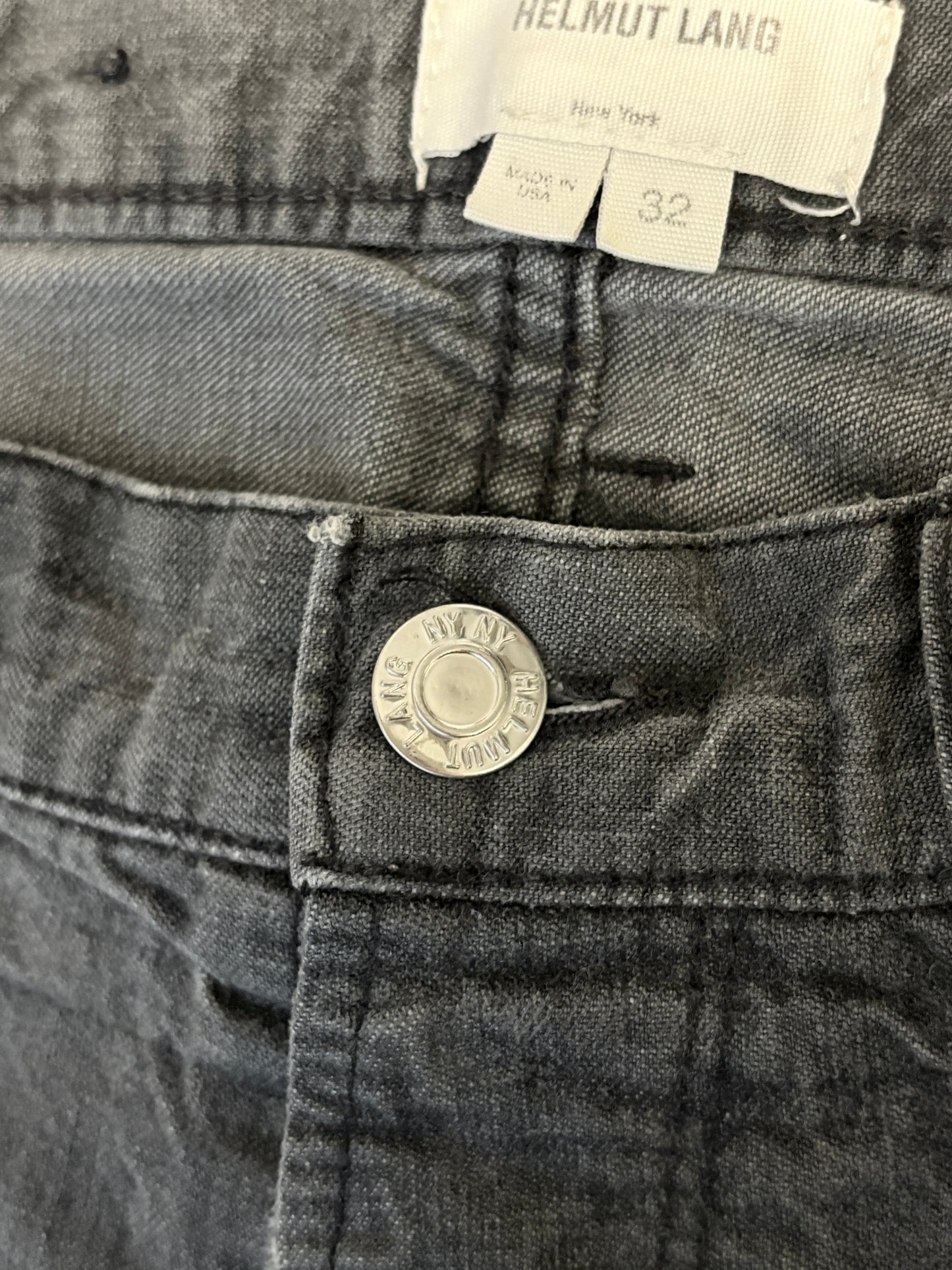 Helmut Lang ‘dark bleach’ 90s acid wash denim, made in USA