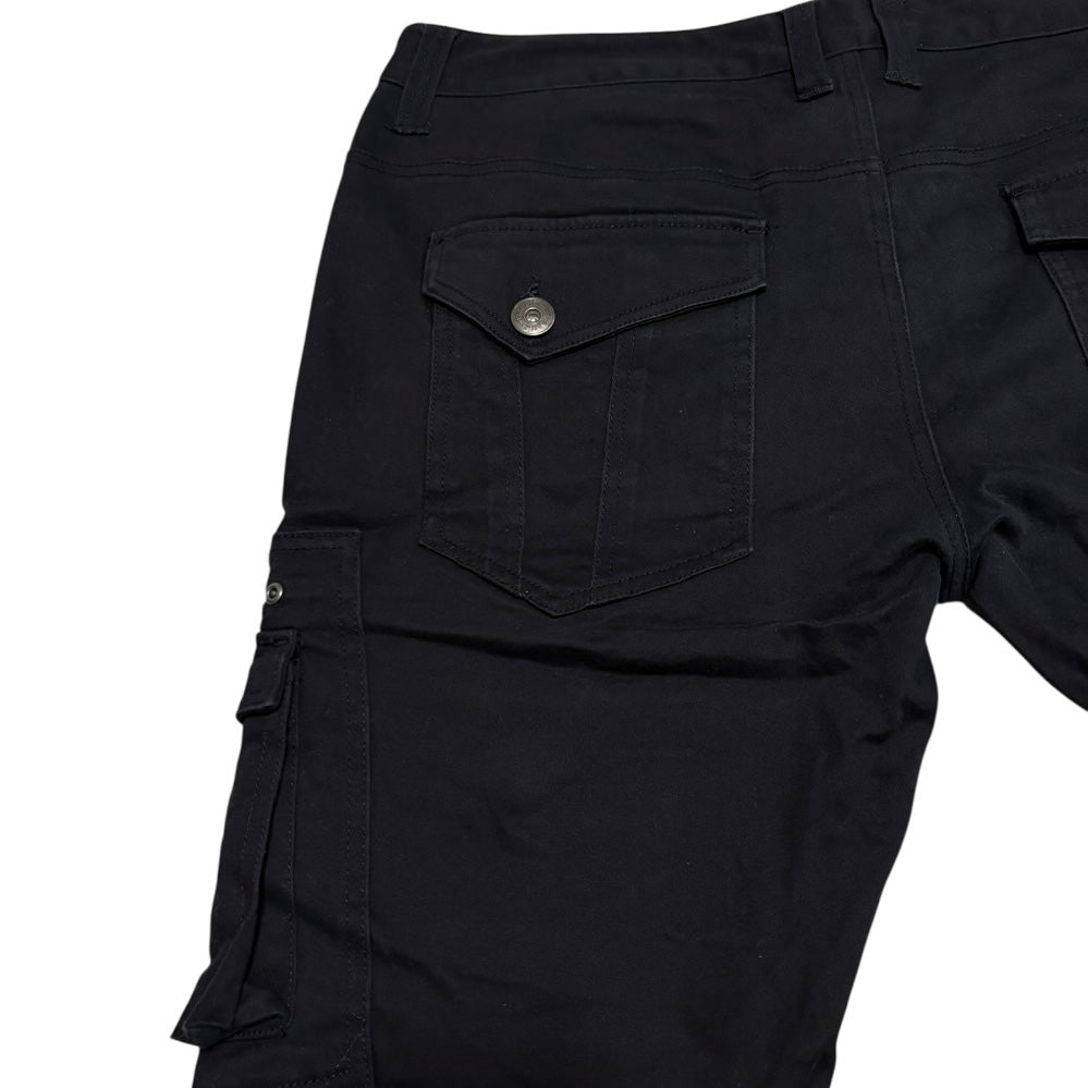 Japanese brand In The Attic black biker cargo jeans