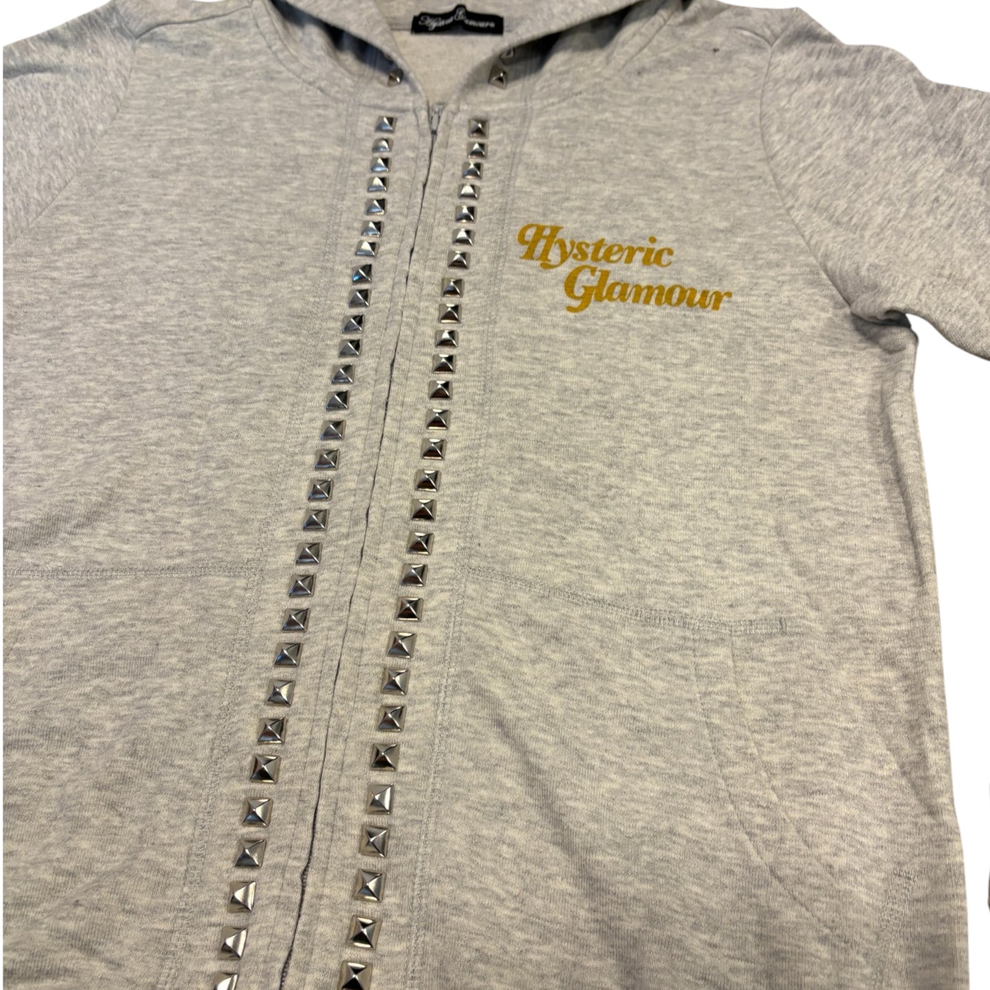 Hysteric Glamour studded grey zip hoodie