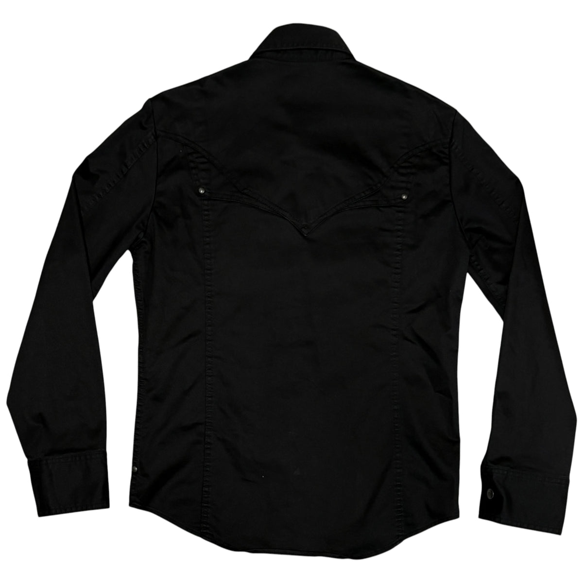 5351 Pour Les Hommes black button up detailed denim shirt jacket