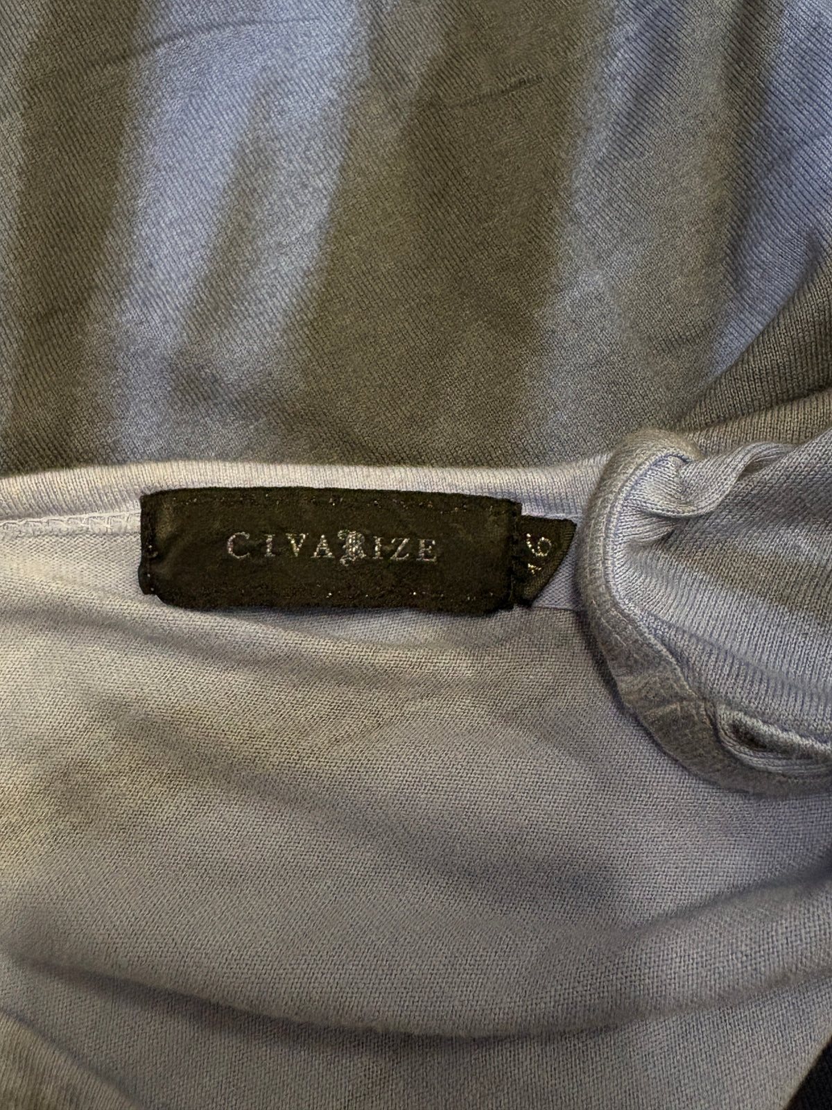 Civarize blue palm tree tropical fade wash V-neck T-shirt