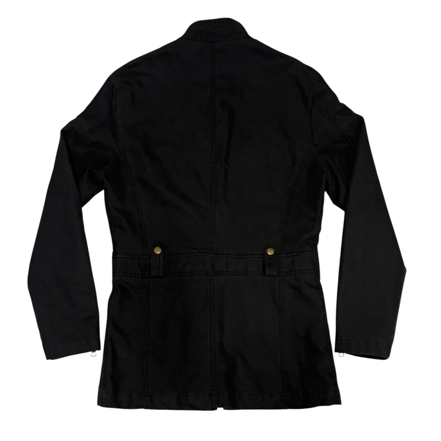 Semantic Design black multizip millitary coat